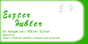 eszter hubler business card