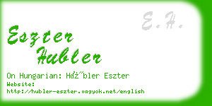 eszter hubler business card